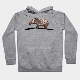 Sweet Cute Cartoon Striped Baby Tapir Hoodie